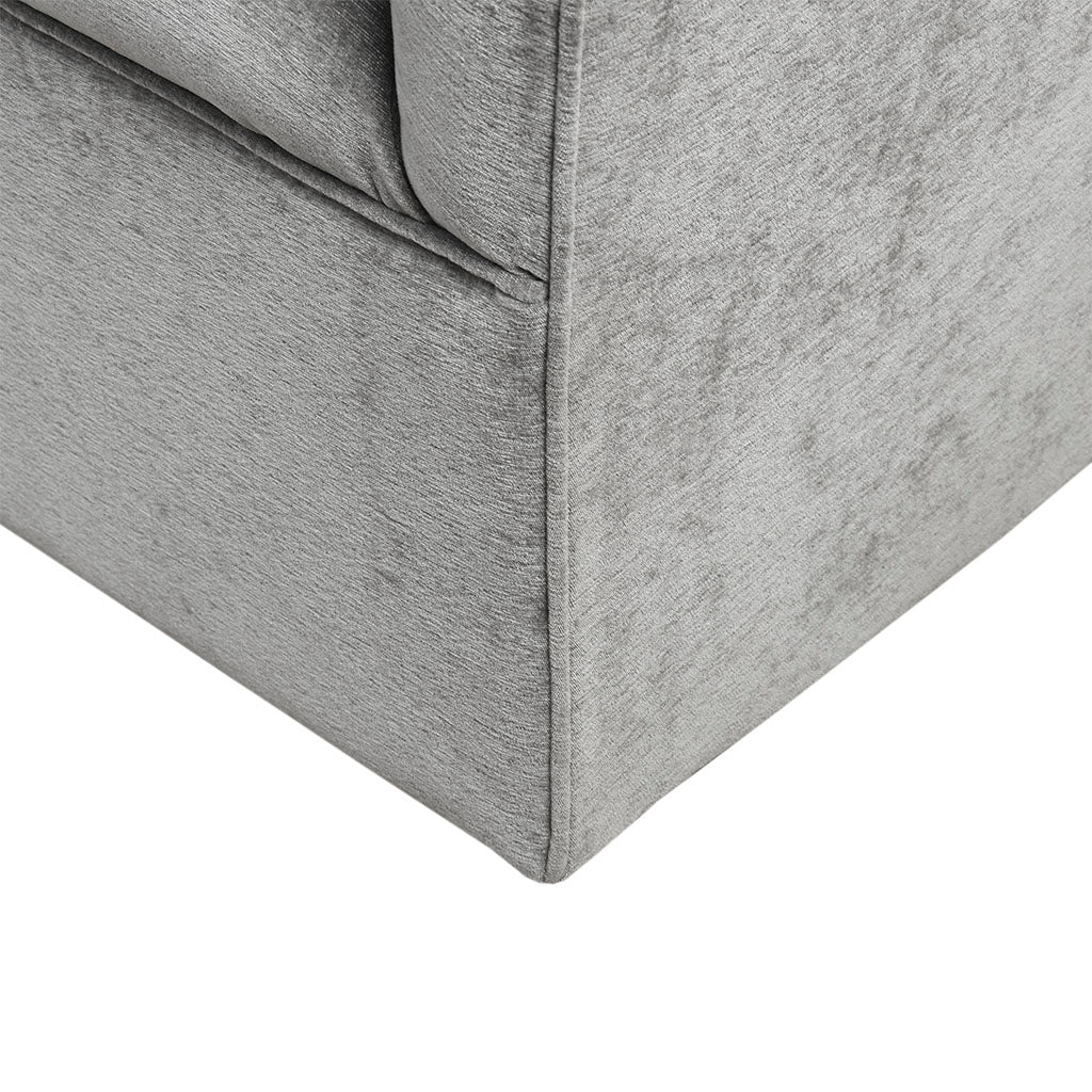 Augustine Swivel Glider Chair Grey Solid Wood