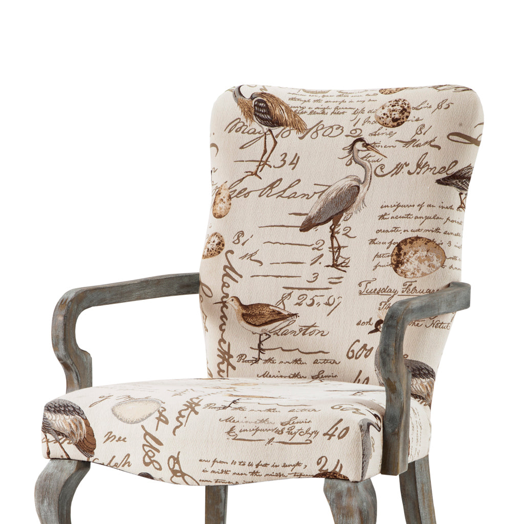 Accent Chair Ivory Multi Polyester