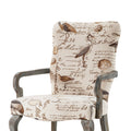 Accent Chair Ivory Multi Polyester