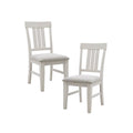 Dining Side Chair Set Of 2Pcs Reclaimed White Polyester