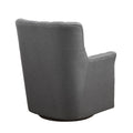 Mathis Swivel Glider Chair Gray Solid Wood