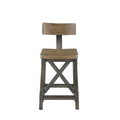 Counter Stool With Back Oak Silver Wood