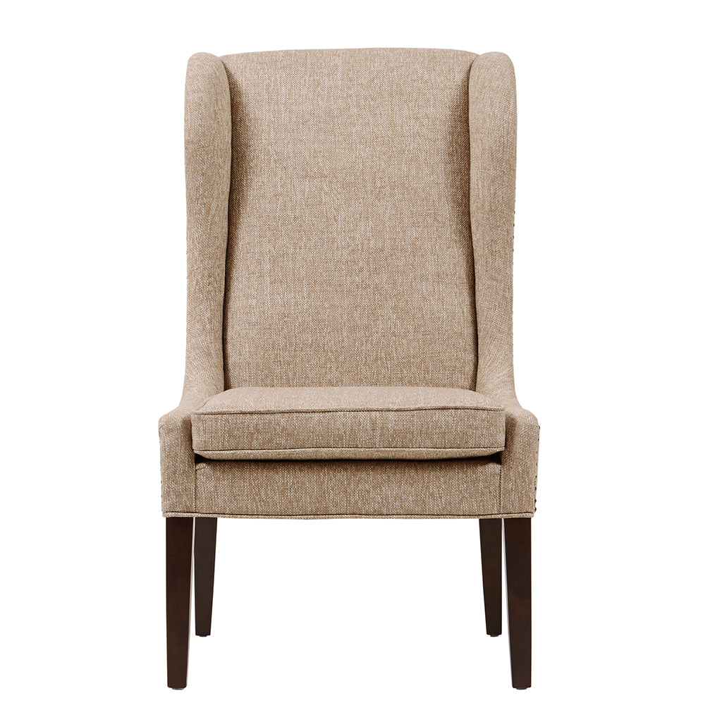 Captains Dining Chair Beige Polyester