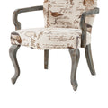 Accent Chair Ivory Multi Polyester