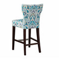 Tufted Back Counter Stool Blue Polyester