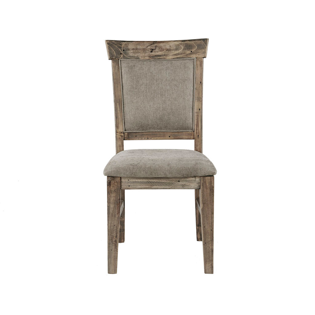 Dining Side Chair Set Of 2Pcs Natural Grey Polyester