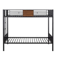 Twin Over Twin Bunk Bed Modern Style Steel Frame Bunk Bed With Safety Rail, Built In Ladder For Bedroom, Dorm, Boys, Girls, Adults Old Sku:Mf190839Aad Twin Brown Metal