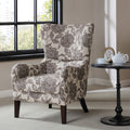 Arianna Swoop Wing Chair Multicolor Solid Wood
