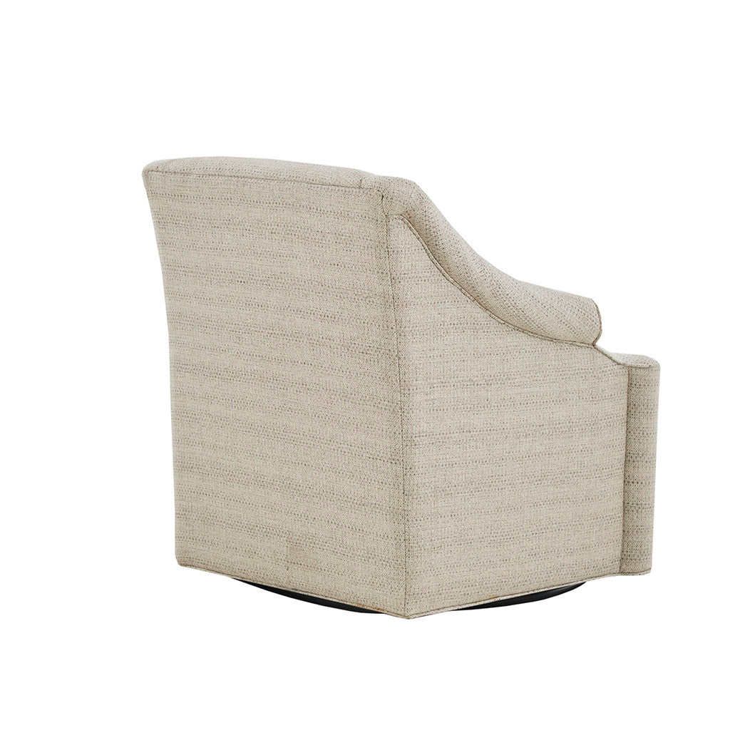 Justin Swivel Glider Chair Tan Solid Wood