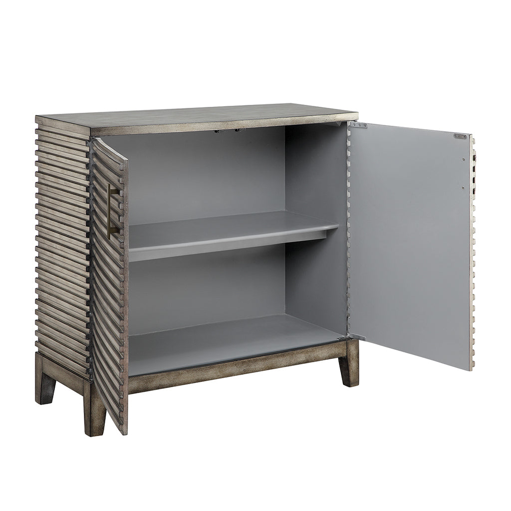 Ridge Accent Chest Grey Solid Wood