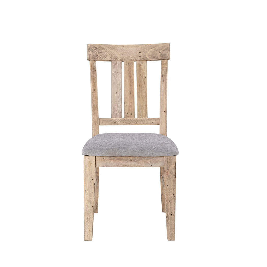 Dining Side Chair Set Of 2Pcs Natural Grey Polyester