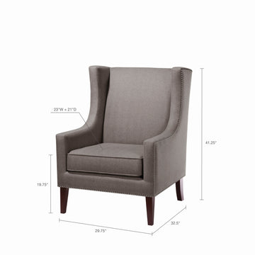 Barton Chair Dark Gray Solid Wood