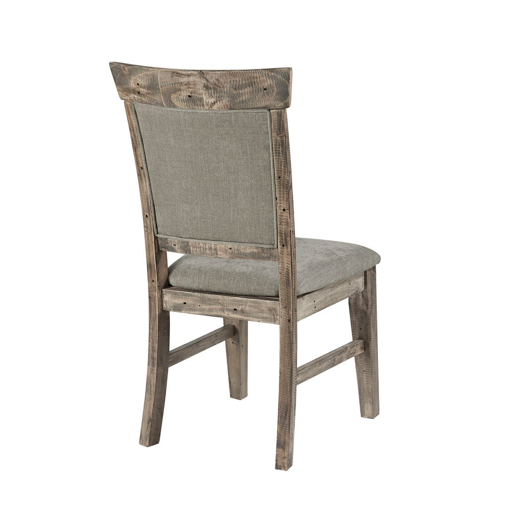 Dining Side Chair Set Of 2Pcs Natural Grey Polyester