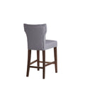 Tufted Back Counter Stool Grey Polyester