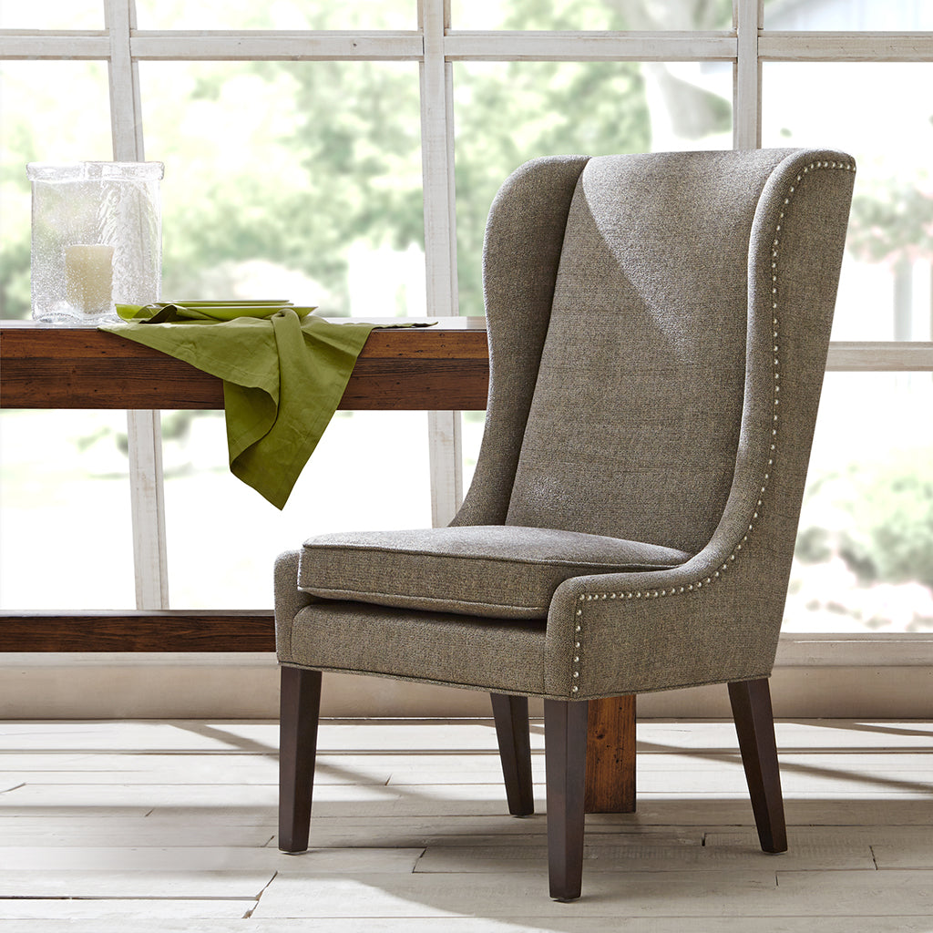 Captains Dining Chair Grey Polyester