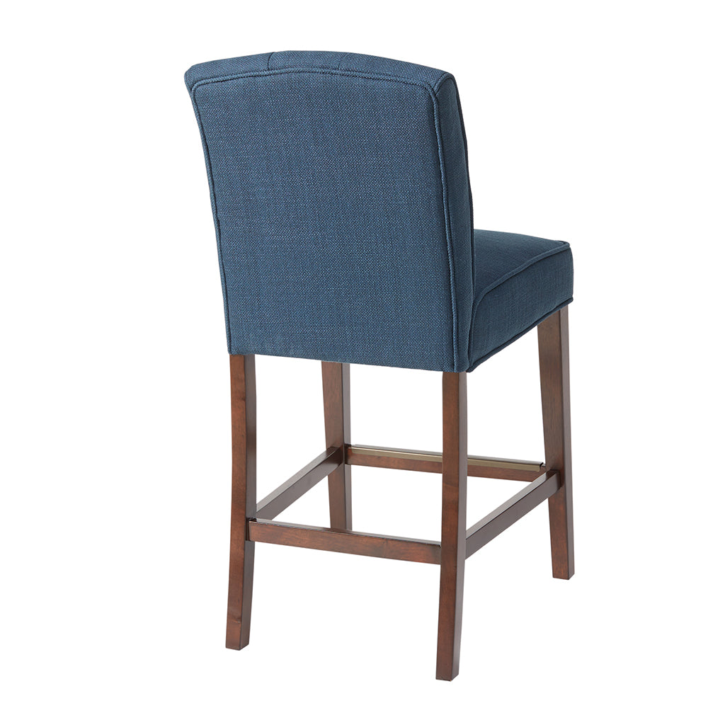 Tufted Counter Stool Navy Polyester