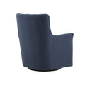 Mathis Swivel Glider Chair Blue Solid Wood