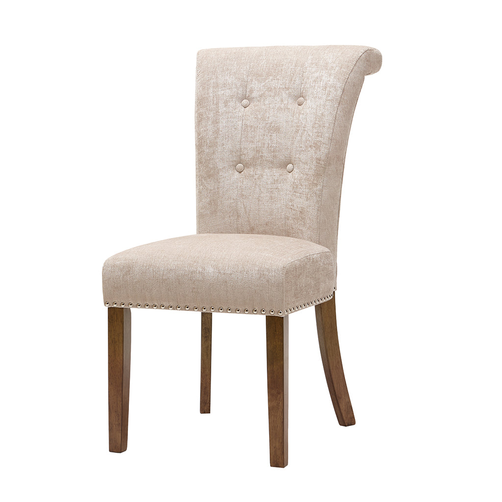 Colfax Dining Chair Set Of 2 Cream Polyester