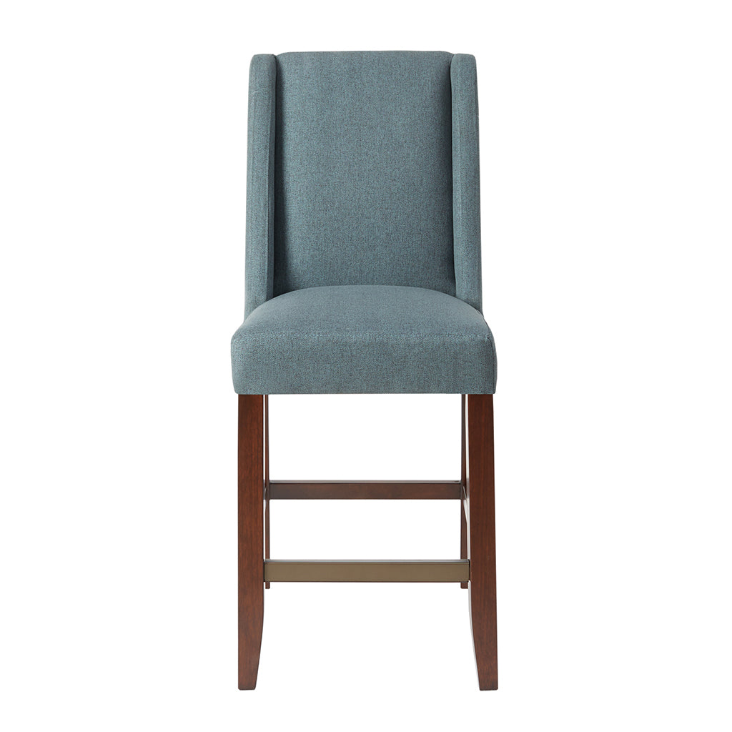 Brody Wing Counter Stool Blue Polyester