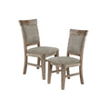 Dining Side Chair Set Of 2Pcs Natural Grey Polyester