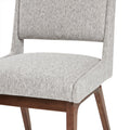 Boomerang Dining Side Chair Set Of 2 Light Grey Polyester