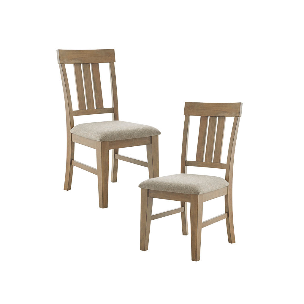 Dining Side Chair Set Of 2Pcs Reclaimed Grey Polyester