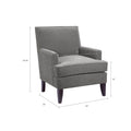 Track Arm Club Chair Grey Polyester