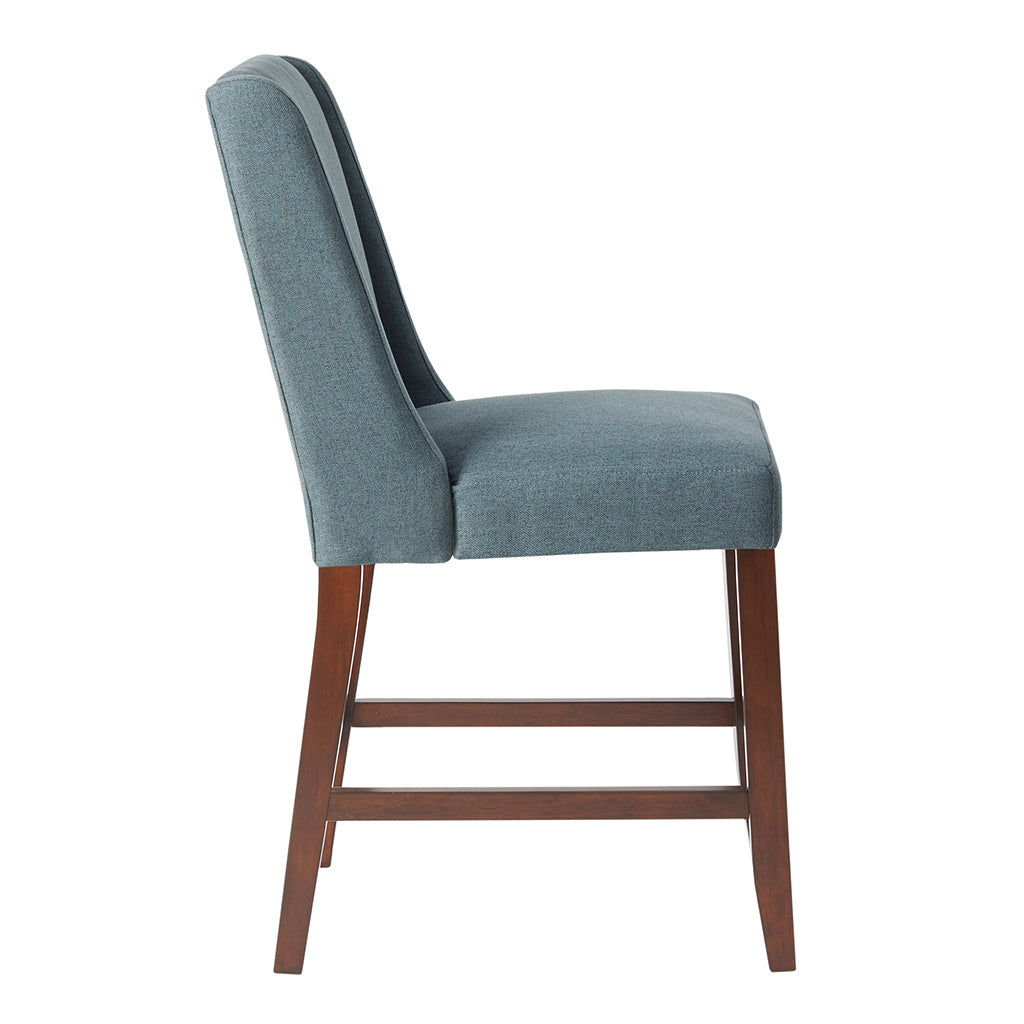 Brody Wing Counter Stool Blue Polyester