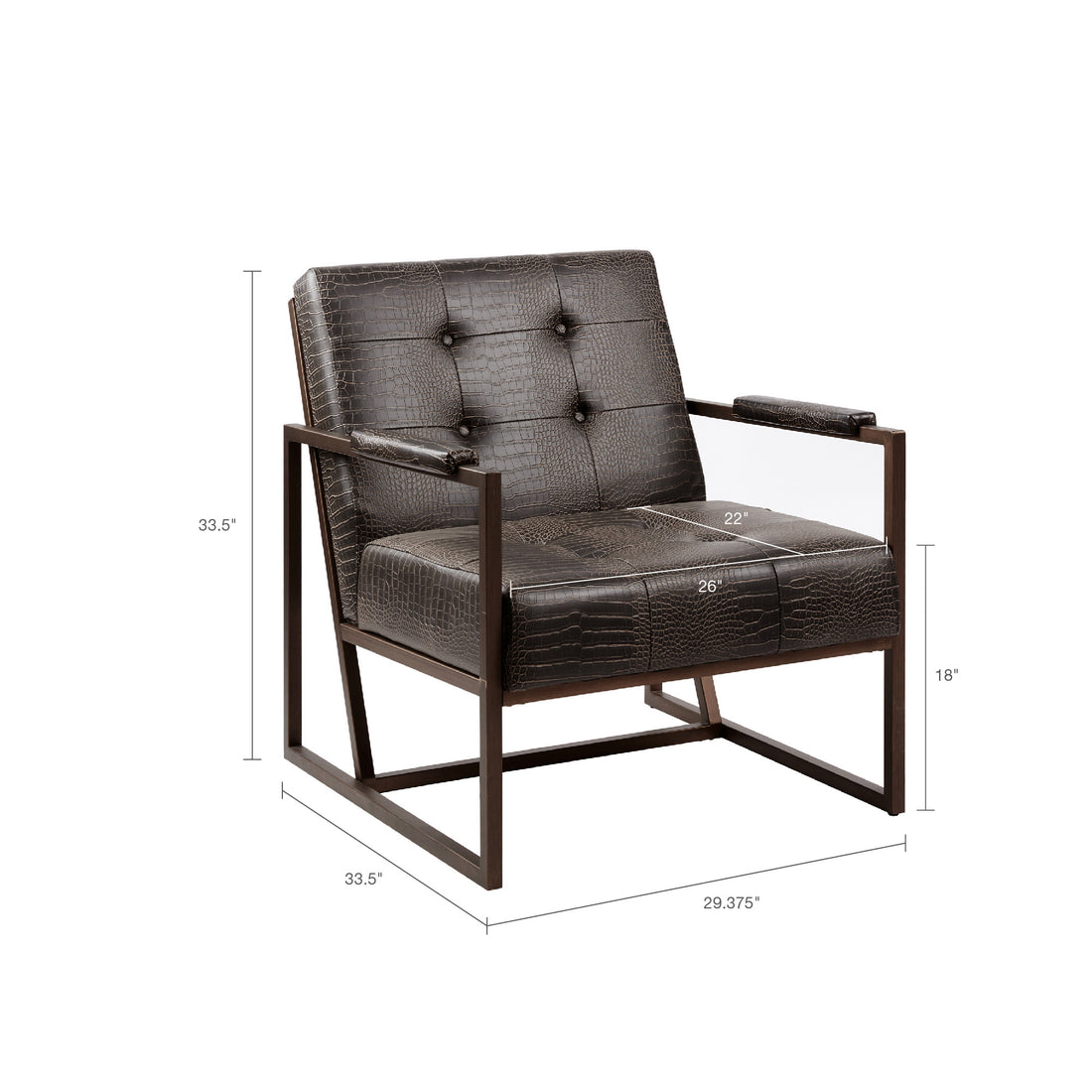 Lounge Chair Chocolate Wood