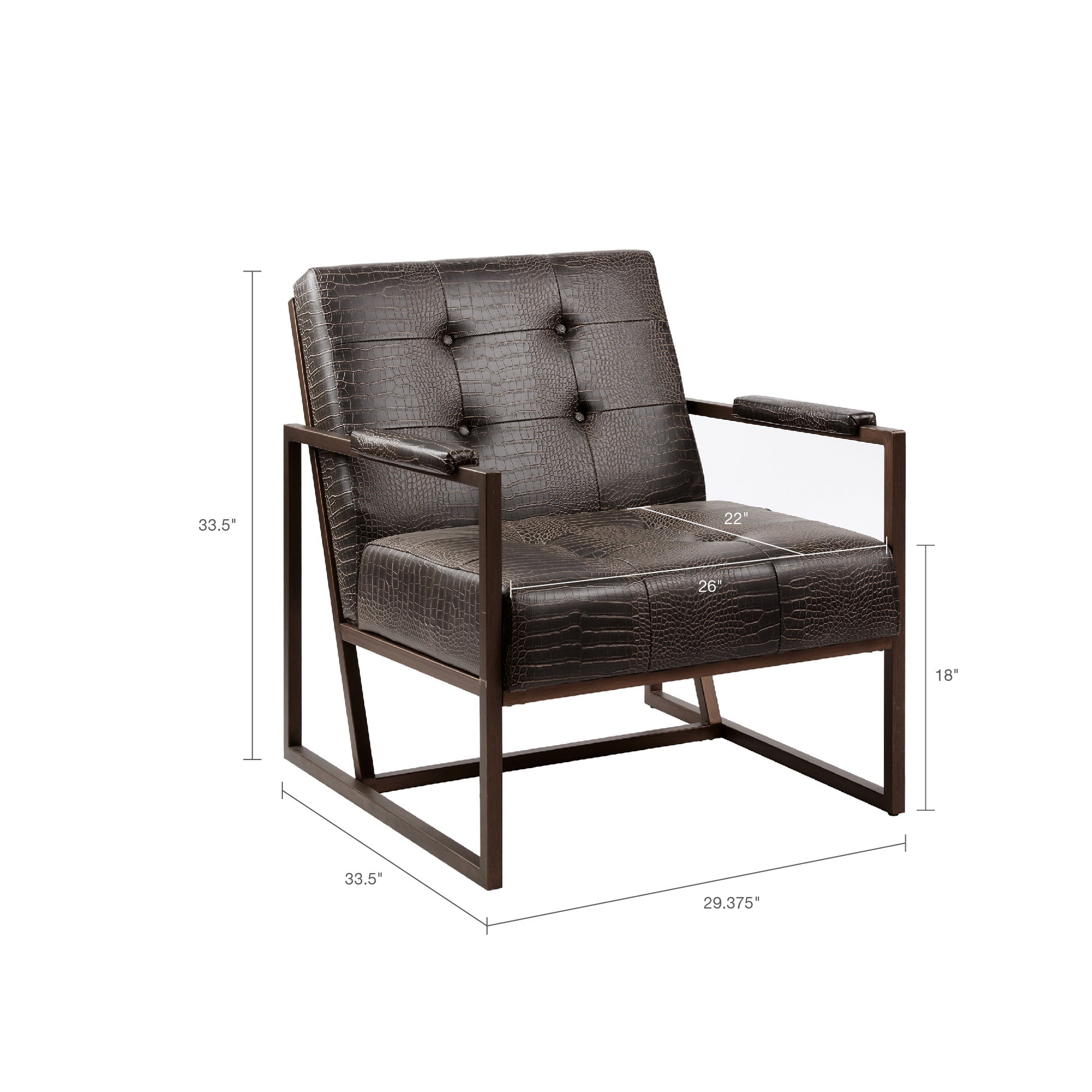 Lounge Chair Chocolate Wood