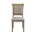 Dining Side Chair Set Of 2 Cream Grey Polyester