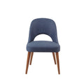 Dining Side Chair Set of 2 navy-polyester