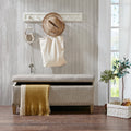 Tufted Top Soft Close Storage Bench Light Grey Polyester