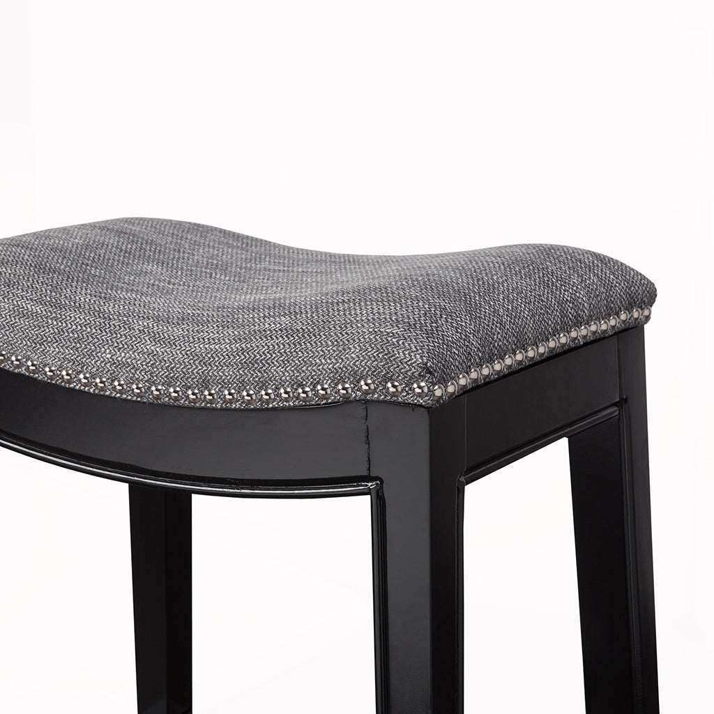 Saddle Counter Stool Grey Wood