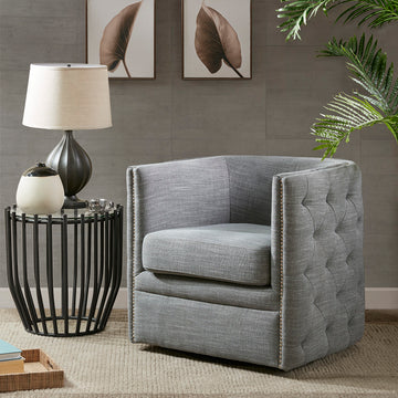 Capstone Swivel Chair Gray Solid Wood