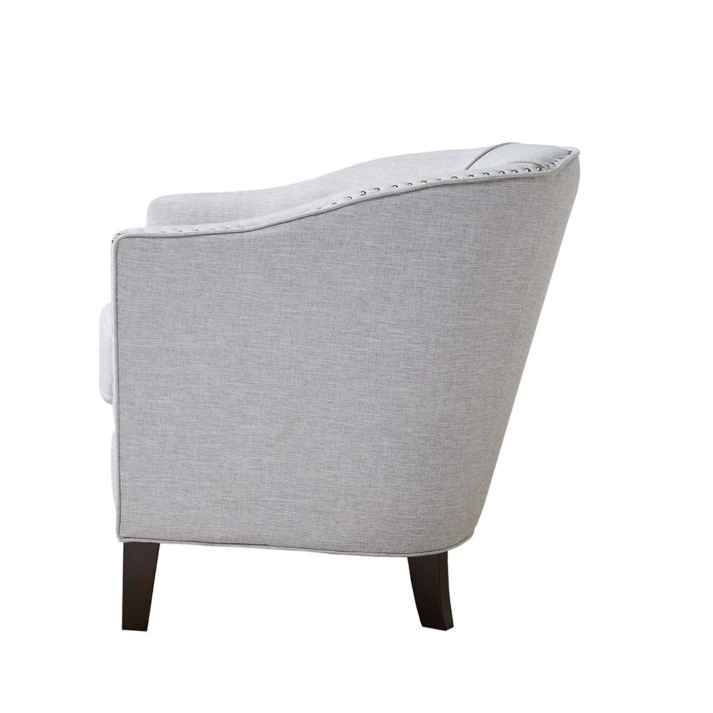 Barrel Arm Chair Cream Polyester