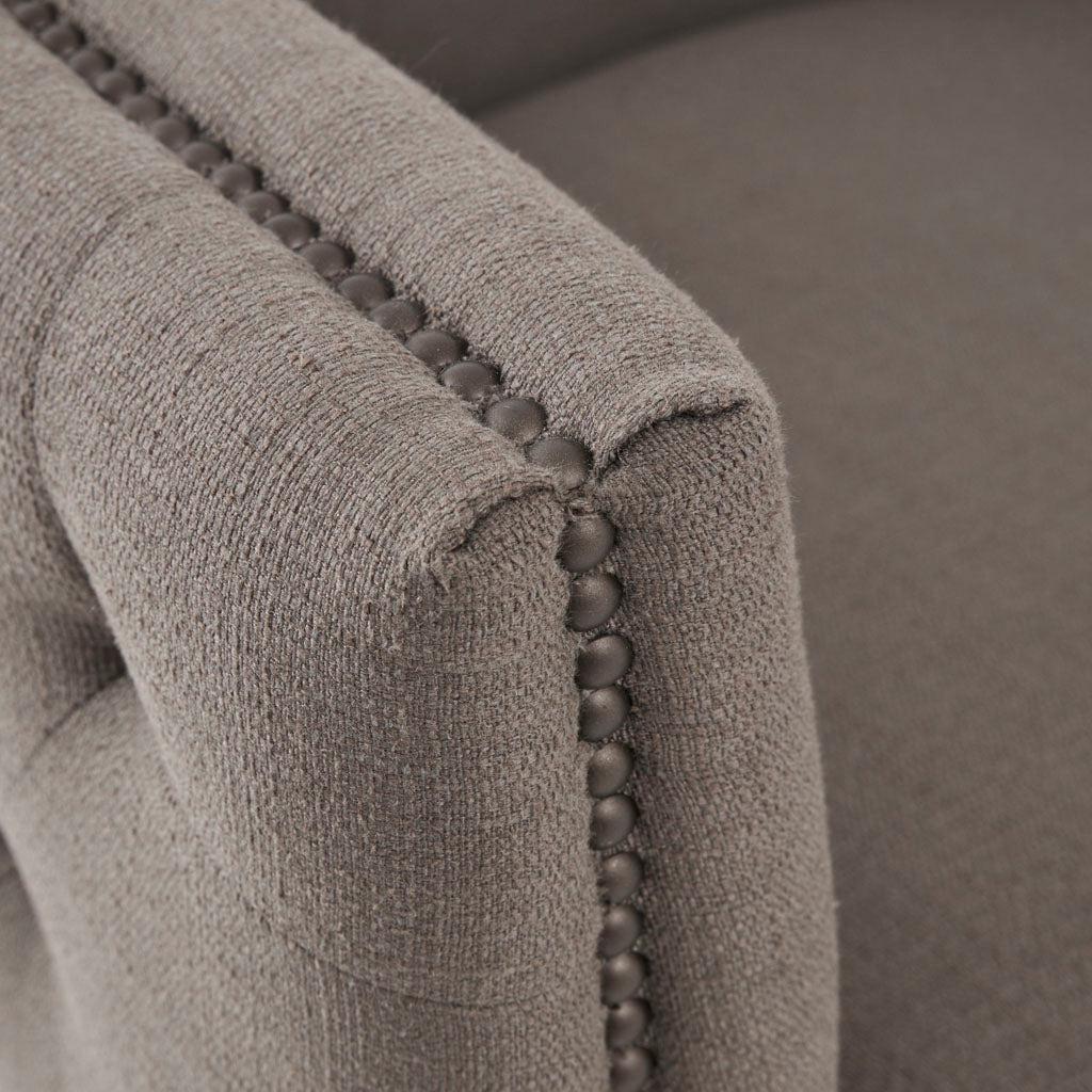 Capstone Swivel Taupe Solid Wood