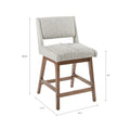 Counter Stool Light Grey Polyester