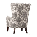 Arianna Swoop Wing Chair Multicolor Solid Wood