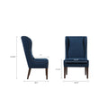 Captains Dining Chair Dark Blue Polyester