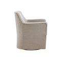 Augustine Swivel Glider Chair Grey Solid Wood