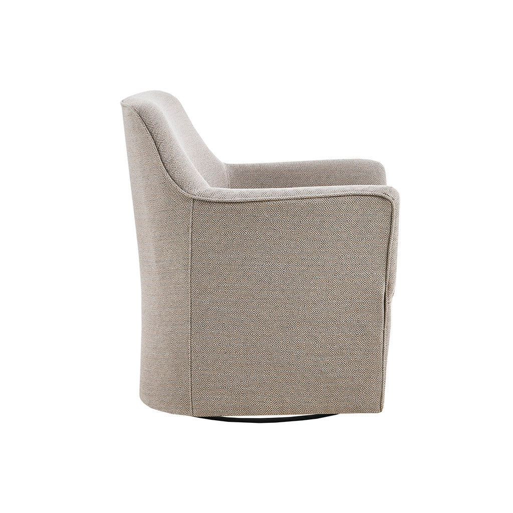 Augustine Swivel Glider Chair Grey Solid Wood