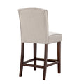 Tufted Counter Stool Tan Polyester