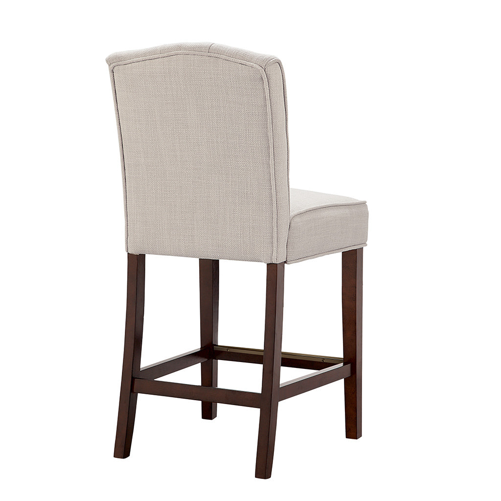 Tufted Counter Stool Tan Polyester