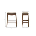 Saddle Counter Stool Linen Polyester