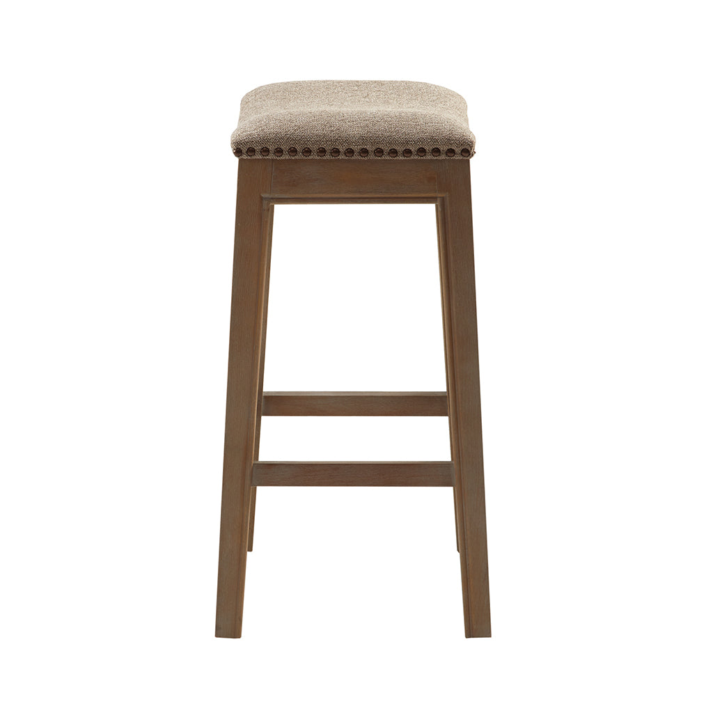 Saddle Counter Stool Linen Polyester