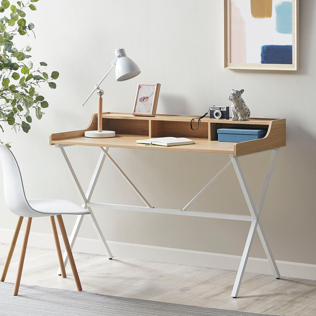 Laurel Desk Natural White Mdf