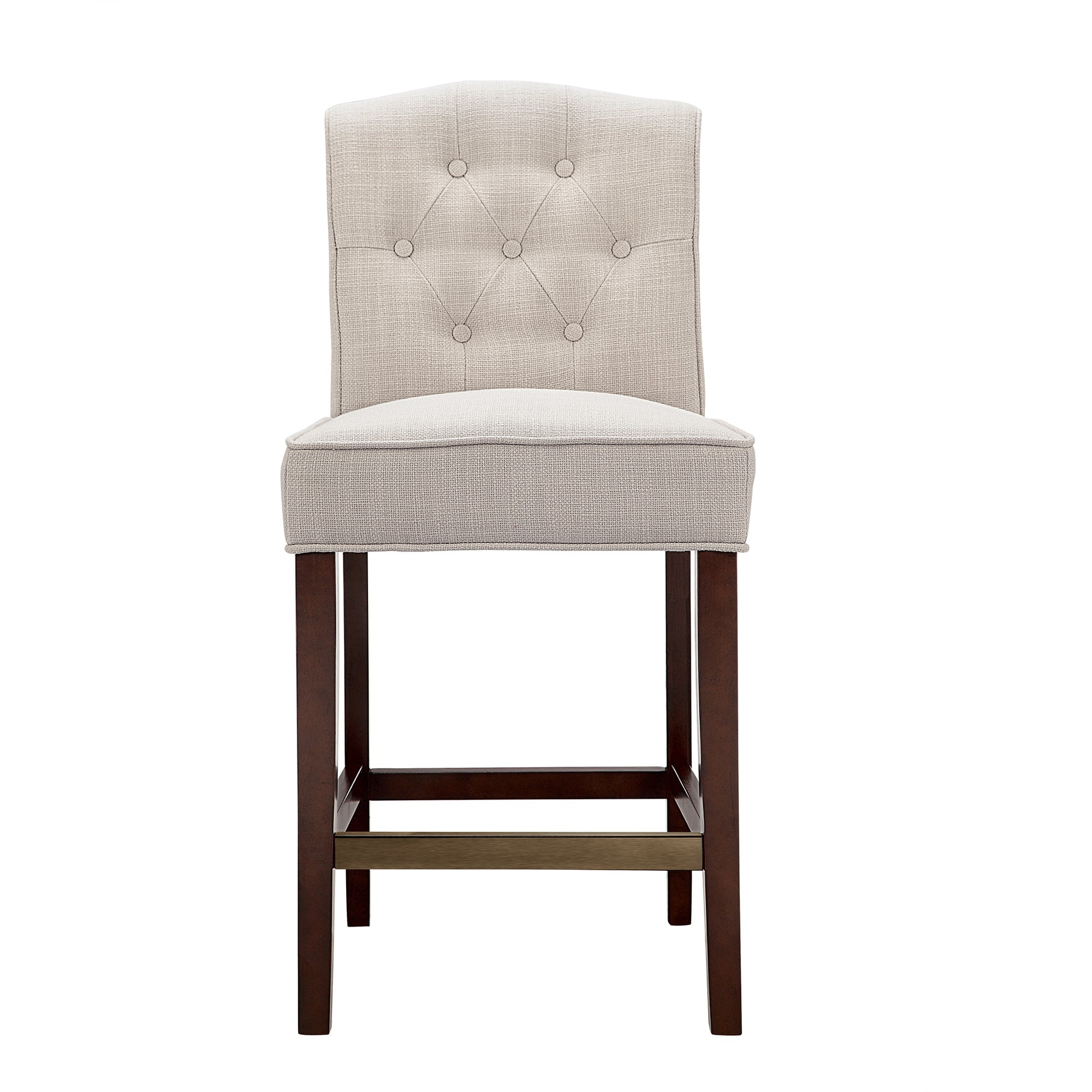 Tufted Counter Stool Tan Polyester