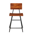 Trestle Counter Stool Reclaimed Brown Gun Metal Wood