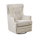 Ella Swivel Glider Chair Cream Solid Wood